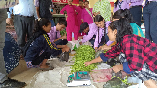 विद्यार्थी नै बेच्छन् तरकारी